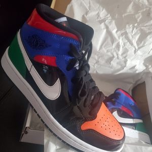 patent leather multi color jordan 1